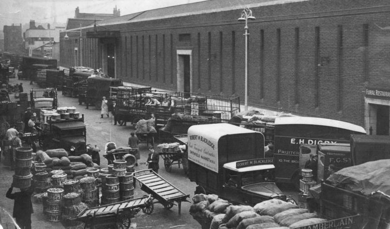 Old Spitalfields Market, Brushfield Street circa 1949