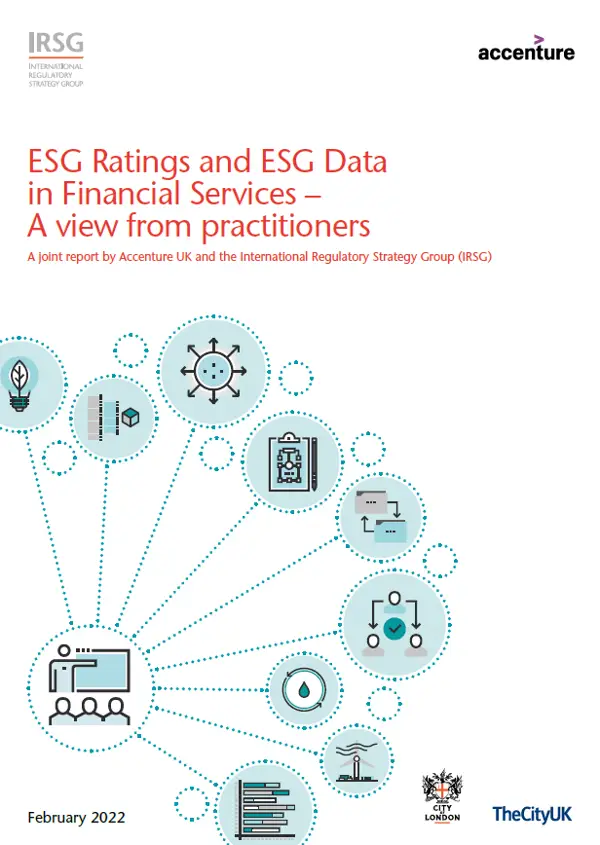 Cover image of ESG Ratings and ESG Data in Financial Services  report