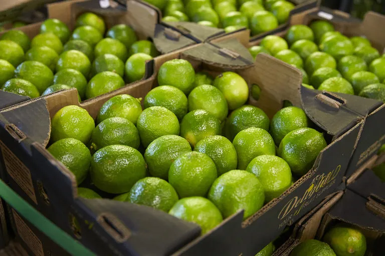 Crate of limes