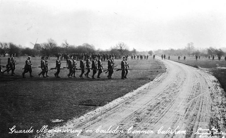 Military exercises on Coulsdon Common 