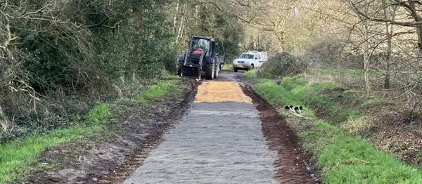 Path test surfacing works at Chingford