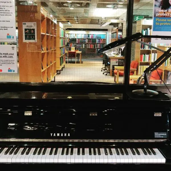 Piano in Barbican Music Library