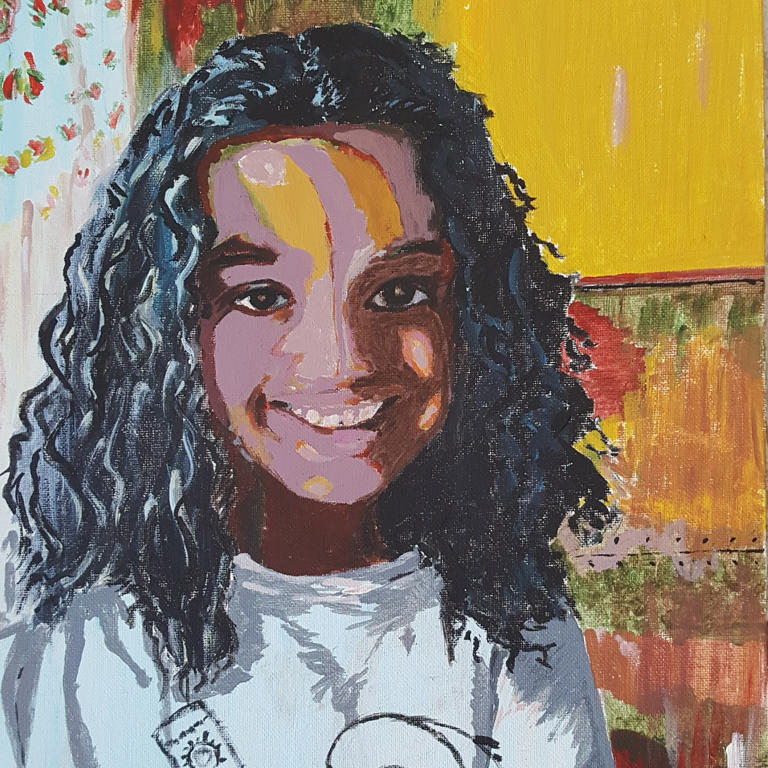 Painting of a young girl