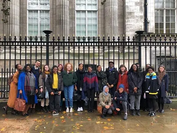 Culture& New Museum trainees outside the British Museum