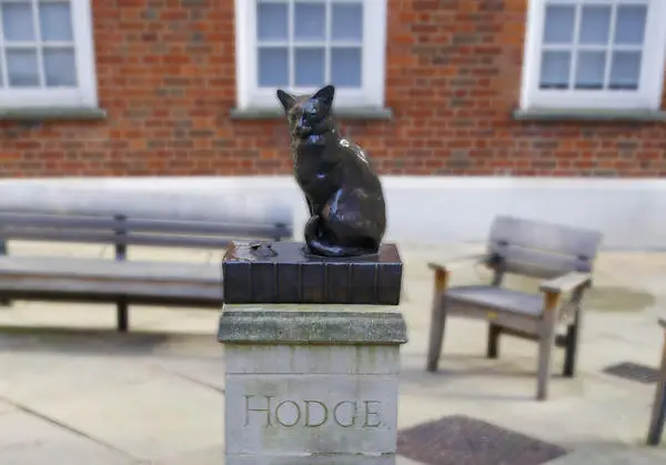 Hodge the cat statue