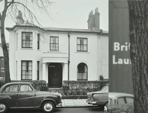 View of 46 Peckham Grove, SE15, next door to the British Lion Laundry, 1972