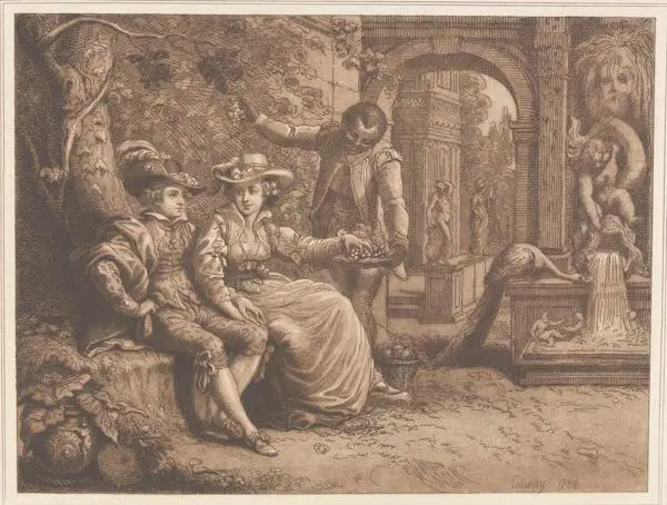 Richard and Maria Cosway and Ottobah Cugoano by Richard Cosway, 1784.
