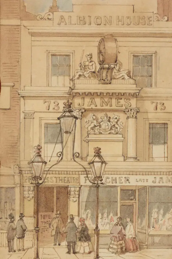 Entrance to the Princess’s Theatre, 73 Oxford Street, c.1840