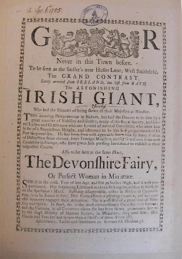 Bartholomew Fair playbill, 1790