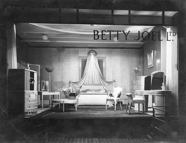 Display of bedroom furniture at Betty Joel Ltd show room, 25 Knightsbridge