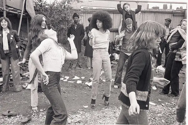 Dancing at the 'All Together Now' festival, 1978