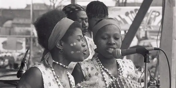 Image showing singers performing at the ‘All Together Now’ festival, Deptford 1978