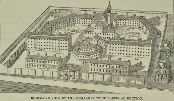 Bird's eye view of the female convict prison at Brixton, c.1800.