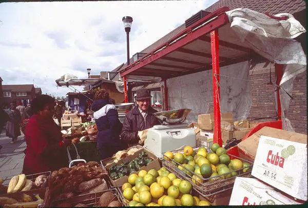 A taste of Cuba' - Fruit stall outside the Albany, Douglas Way