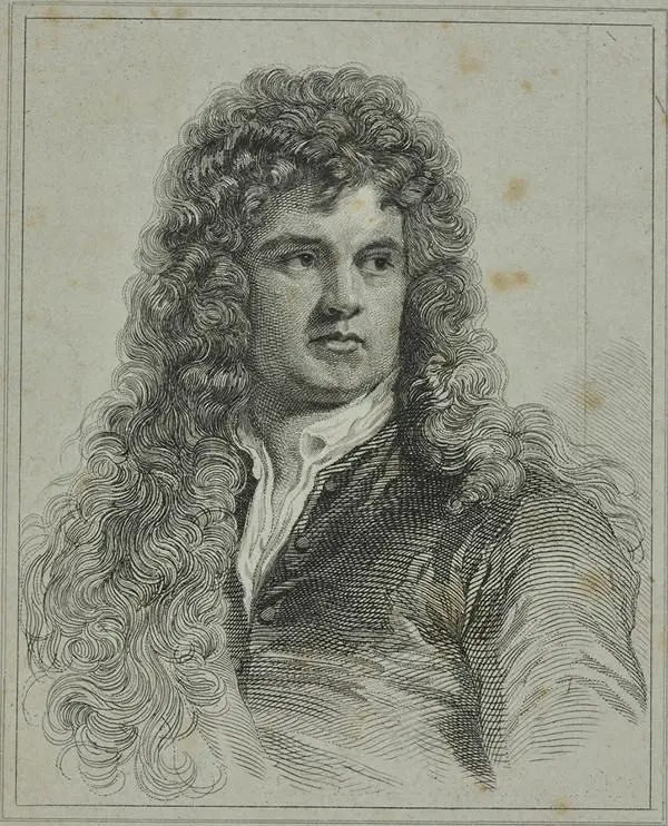 Portrait of woodcarver Grinling Gibbons, 1648-1721