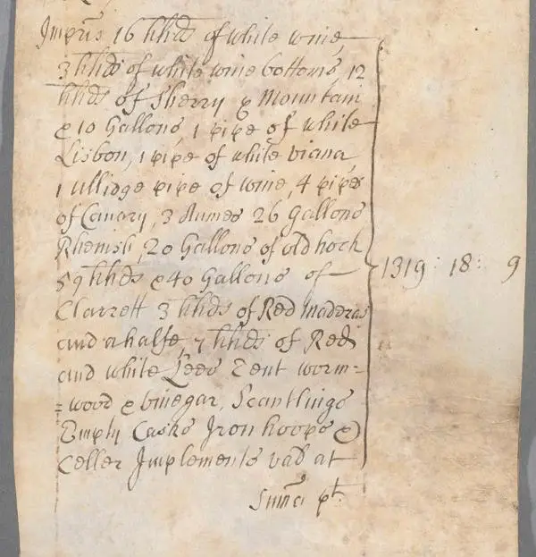 Henry Kellett probate inventory, 1711