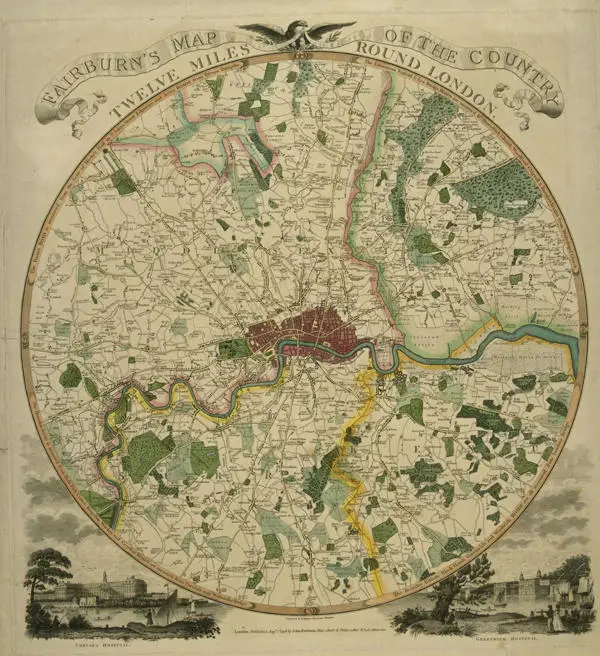 John Fairburn map of London, 1798