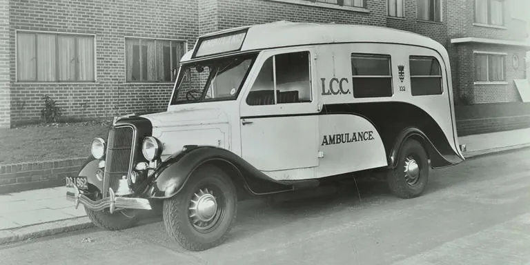 A London County Council ambulance, 1939