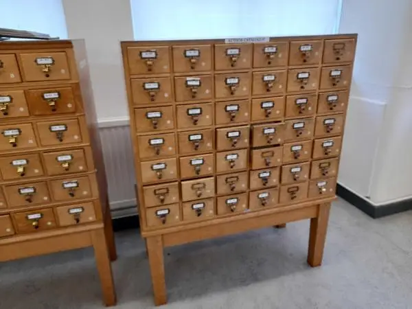 Card catalogues for LMA's reference library