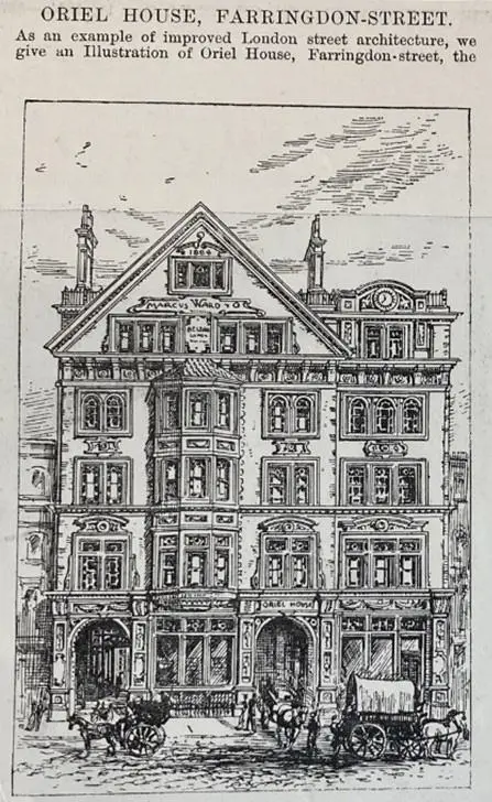 Oriel House, in the Illustrated London News, 11 Oct 1884