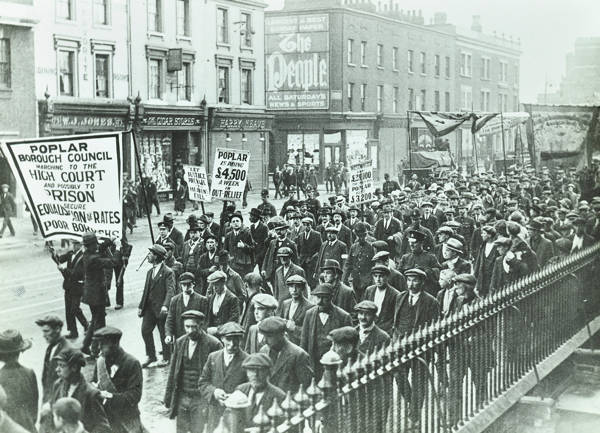 Protesters march from Poplar to the High Court, July 29, 1921
