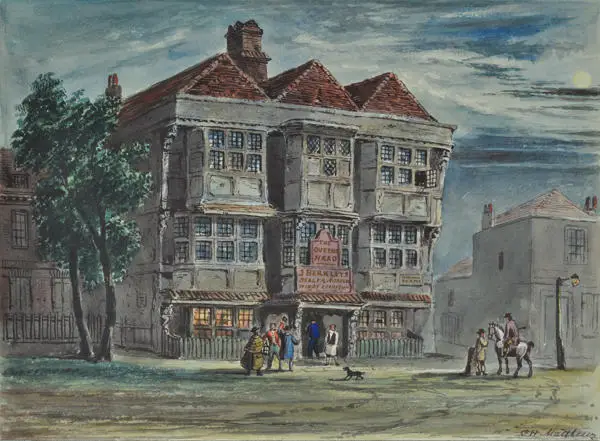 The Queen's Head Pub on Lower Street (now Essex Road) Islington
