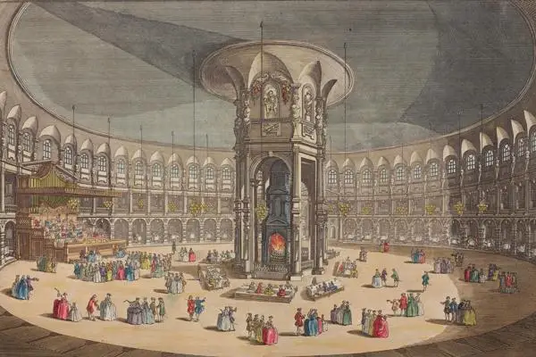 Inside view of the Rotunda in Ranelagh Gardens, c.1750