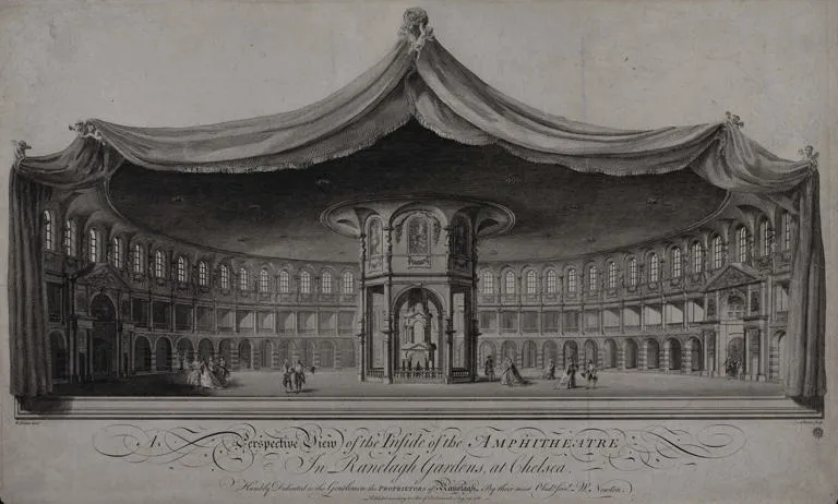A cross section of the Rotunda at Ranelagh Gardens, 1761