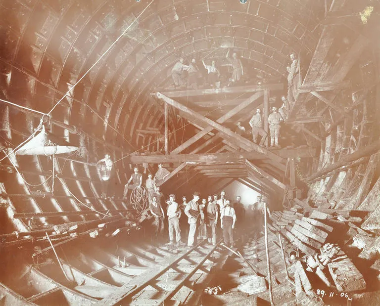 Image showing the Rotherhithe Tunnel under construction in 1906