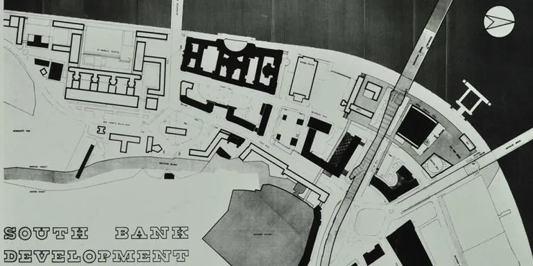 Development plans for the South Bank Centre, 1958