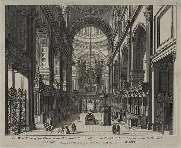 The Choir at St Paul's Cathedral in 1750