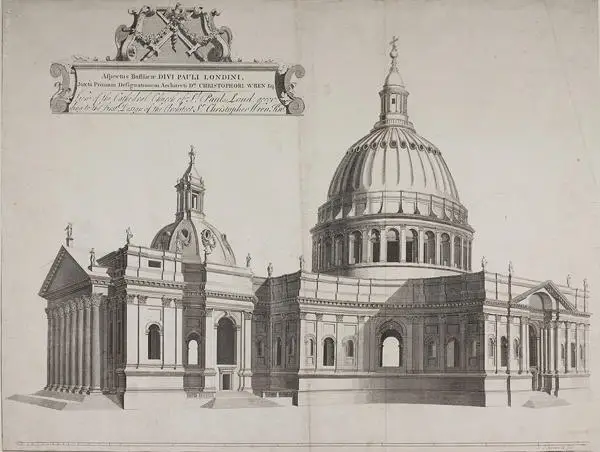 Christopher Wren's first design for St Paul's Cathedral