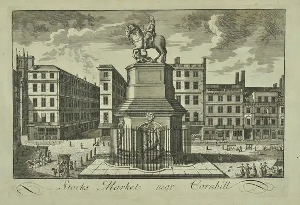 The Stocks Market in Cornhill, close to where Dederi Jaquoah lived in 1611
