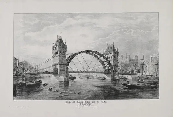 An early design for Tower Bridge