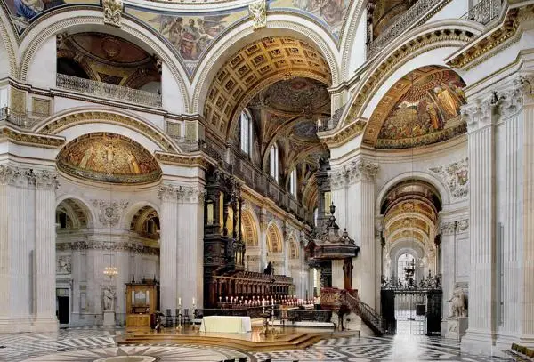 Inside St. Paul's Cathedral in the City of London