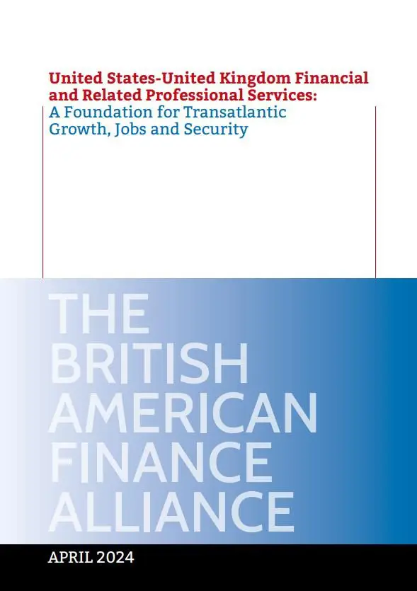 The British American Finance Alliance report cover
